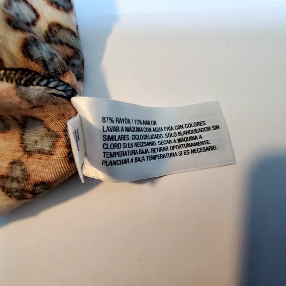 Ava & Viv Womens Leopard Print Top 2X Polyester Blend V-neckline Animal Print - Picture 8 of 10